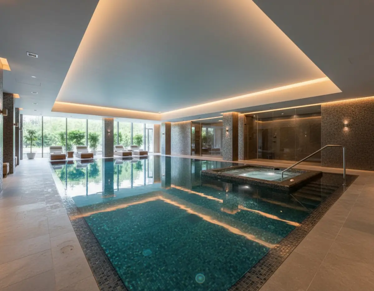 Бассейн SPA-зоны, подготовленный к эксплуатации